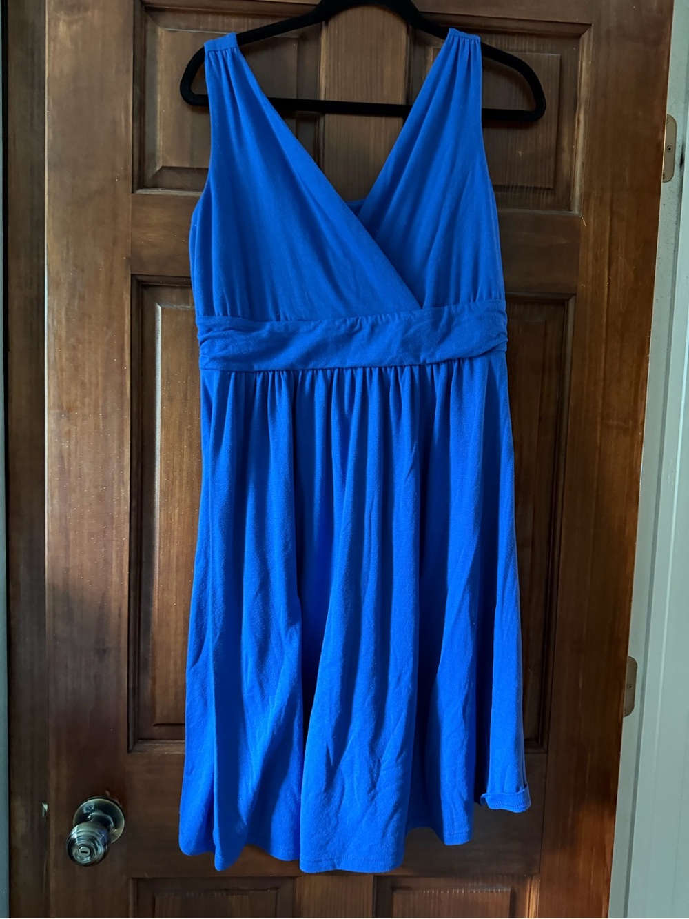 Old Navy Royal Blue Sleeveless V-Neck Midi Dress